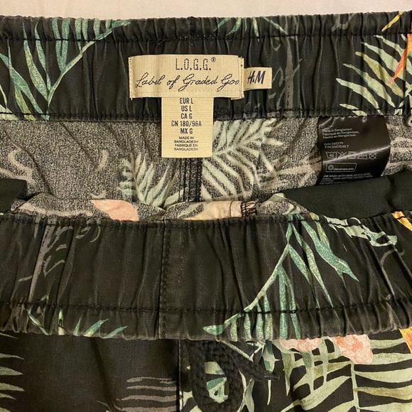 ⭐️H&M | Drawstring Waist Botanical Print Shorts - Picture 7 of 7